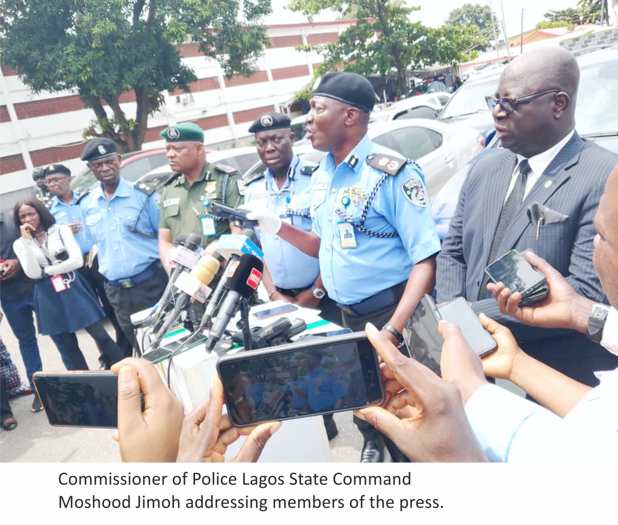 Lagos Police Parades 36 Recovered Stolen Exotic Cars, 82 Firearms