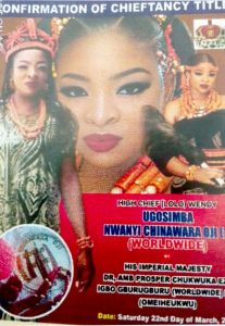 “A Celebration of Eze Prosper’s Humanitarian Work: An Exclusive Interview with High Chief (Lolo) Wendy Ugosimba”