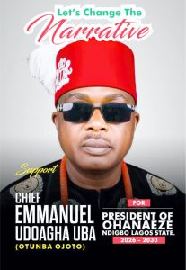 THE PRESIDENCY OF OHANEZE CAP FITS CHIEF EMMANUEL UDOAGHA UBAH