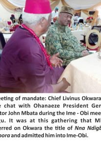 FROM IME-OBI WITH BLESSING: CHIEF LIVINUS OKWARA INSTALLED AS NNA NDIGBO IN DIASPORA, VOWS ‘FATHERLY COVER FOR EVERY IGBO ANYWHERE’