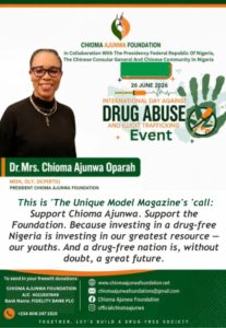 FROM OLYMPIC GLORY TO A DRUG-FREE NATION: HOW CHIOMA AJUNWA IS LEADING NIGERIA’S FIGHT AGAINST DRUG ABUSE