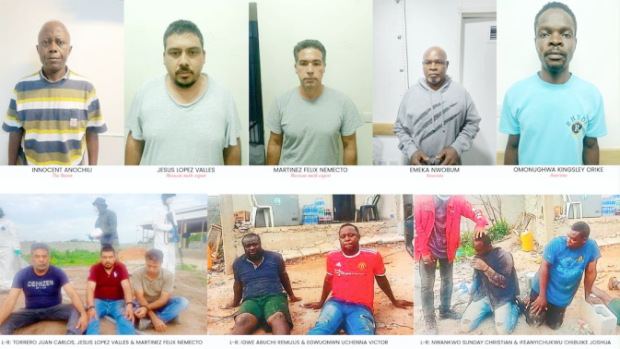 NDLEA BURSTS N480 BILLION SUPER METH FACTORY, ARRAIGNS DRUG BARON ANOCHILI, 3 MEXICANS AND 6 NIGERIANS